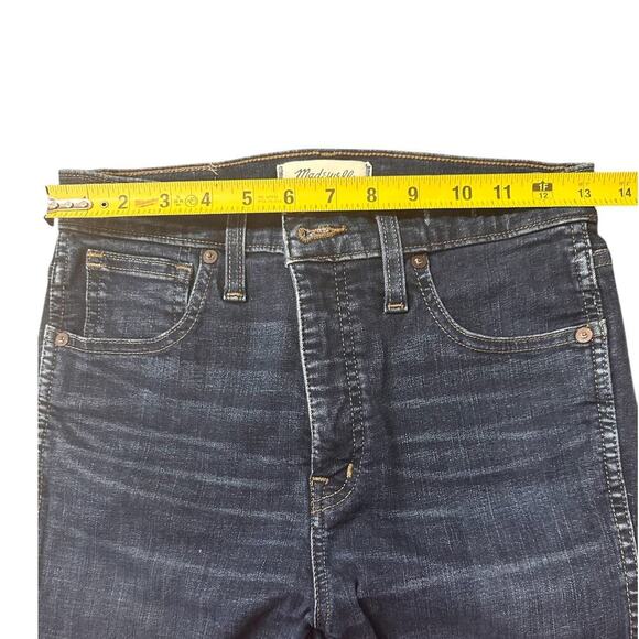 Madewell 10” High-Rise Skinny Jeans | Size 27 | Dark Wash Denim - Picture 4 of 8